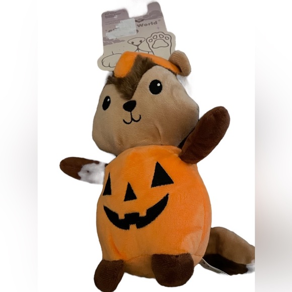 Halloween Chipmunk Plush squeaky doggie Toy medium - Picture 1 of 2
